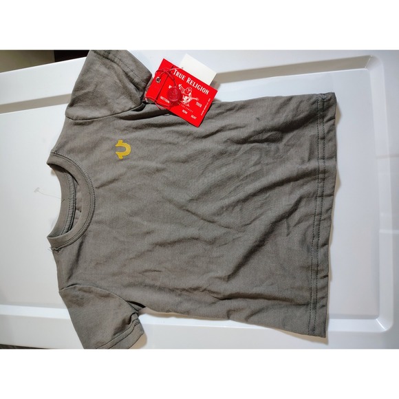True Religion Other - True Religion Kids Gold Buddha Logo Tee Charcoal Gray TR731TE01 Size 4 NWT
